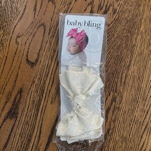 Baby Bling Cream Bow Headband